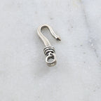 Sterling Silver Thick Sturdy Heavy Duty Hook Clasp with Coil Design