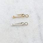 Sterling Silver or 14K Gold Filled Tiny Hook and Eye Infinity Clasp Set