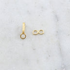 Sterling Silver or Vermeil or Small Soldered Closed Loop Hook and Eye Infinity