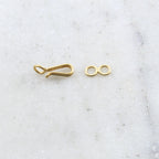 Sterling Silver or Vermeil or Small Soldered Closed Loop Hook and Eye Infinity