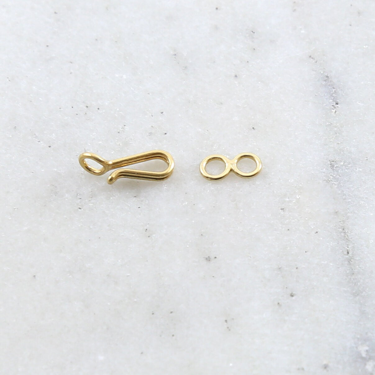Sterling Silver or Vermeil or Small Soldered Closed Loop Hook and Eye Infinity
