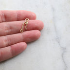 Sterling Silver or 14K Gold Filled Tiny Hook and Eye Infinity Clasp Set