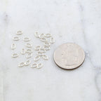 Sterling Silver 3mm x 5mm Open Oval Jump Rings Charm Links Findings (25pc)