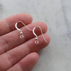 17mmx10mm Sterling Silver Earring Wire with Coil and Ball Ear Wires (2pc)