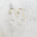 20mmx14mm Sterling Silver or 14K Gold Filled Ball End Ear Wire Earring (2pc)
