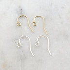 20mmx14mm Sterling Silver or 14K Gold Filled Ball End Ear Wire Earring (2pc)