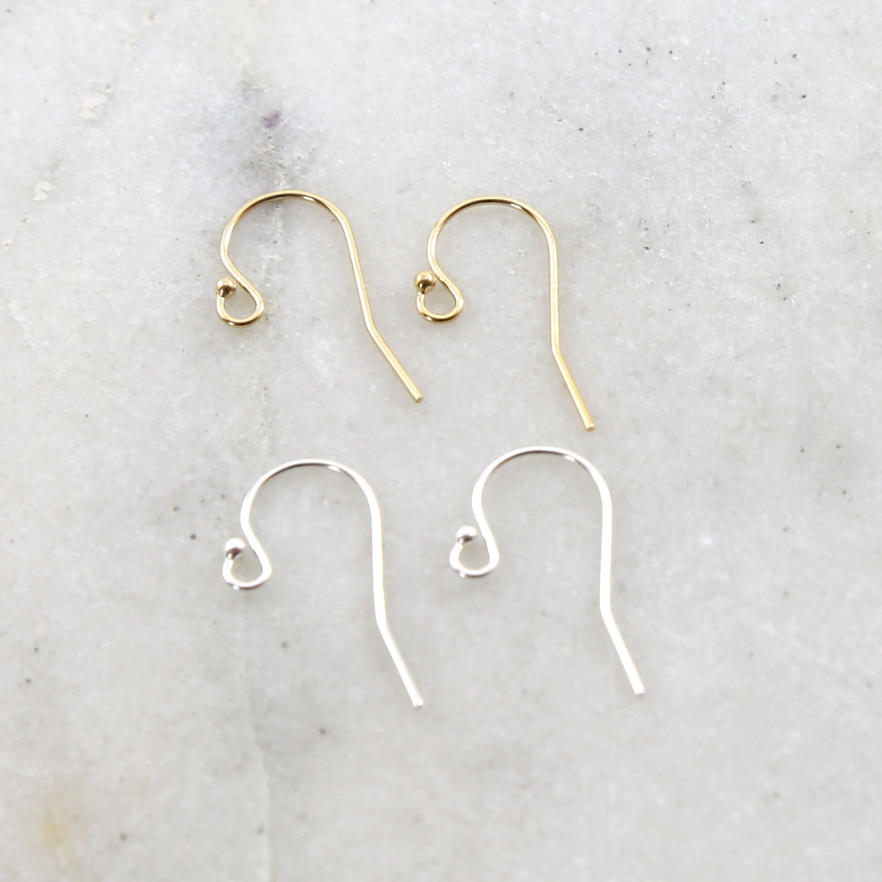 20mmx14mm Sterling Silver or 14K Gold Filled Ball End Ear Wire Earring (2pc)