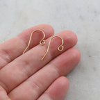 20mmx14mm Sterling Silver or 14K Gold Filled Ball End Ear Wire Earring (2pc)