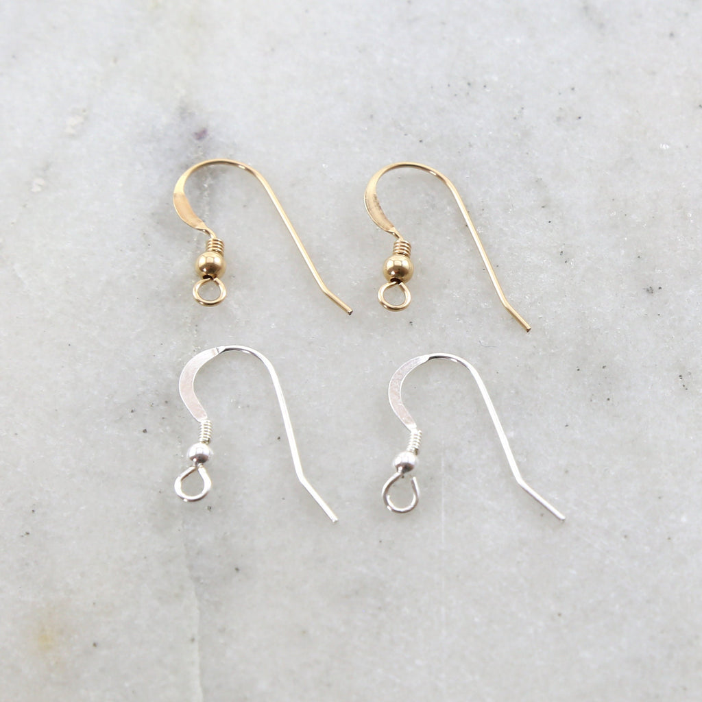 23mmx15mm Sterling Silver or 14K Gold Filled French Hook Ear Wire (2pc)