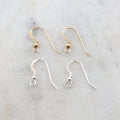 23mmx15mm Sterling Silver or 14K Gold Filled French Hook Ear Wire (2pc)