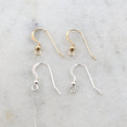 23mmx15mm Sterling Silver or 14K Gold Filled French Hook Ear Wire (2pc)