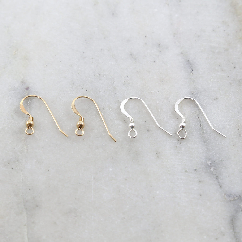 23mmx15mm Sterling Silver or 14K Gold Filled French Hook Ear Wire (2pc)