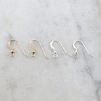 23mmx15mm Sterling Silver or 14K Gold Filled French Hook Ear Wire (2pc)