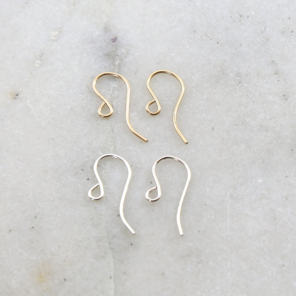 19mmx16mm Sterling Silver or 14K Gold Filled Minimal Ear Wire Earring (2pc)
