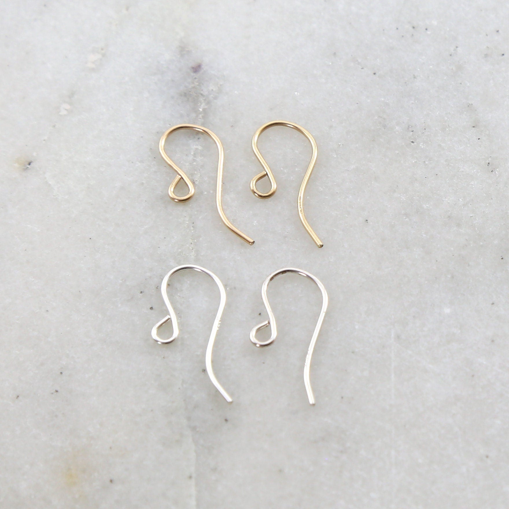19mmx16mm Sterling Silver or 14K Gold Filled Minimal Ear Wire Earring (2pc)