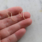 19mmx16mm Sterling Silver or 14K Gold Filled Minimal Ear Wire Earring (2pc)