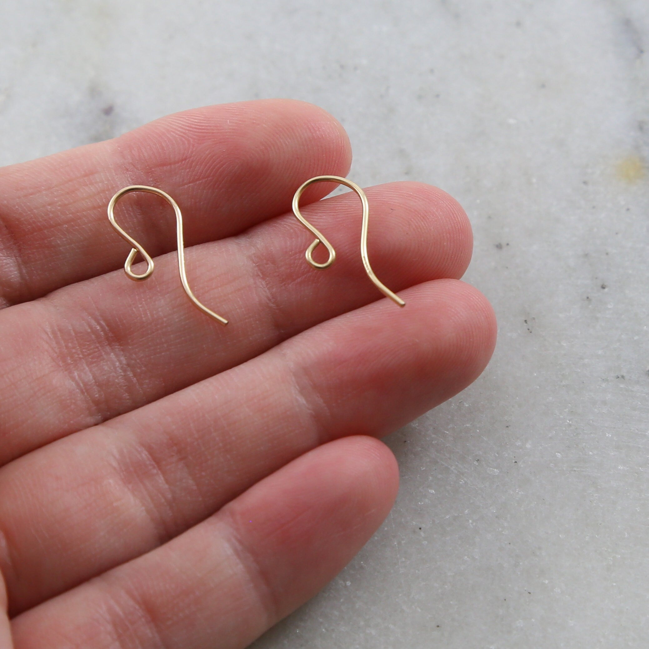 19mmx16mm Sterling Silver or 14K Gold Filled Minimal Ear Wire Earring (2pc)