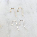 20mmx16mm Sterling Silver or 14K Gold Filled Dainty Simple Ear Wire (2pc)