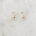 14K Gold Filled French Hook Ear Wire with Ball Flattened Edge Earring (2pc)