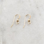 14K Gold Filled French Hook Ear Wire with Ball Flattened Edge Earring (2pc)