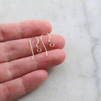 18mmx10mm 14K Gold Filled French Hook Ear Wire with Coil Flattened Edge (2pc)