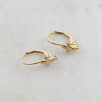 17mmx10mm 14K Gold Filled Large Fleur De Lis Leverback Earring Hooks (2pc)