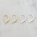 17mmx10mm Sterling Silver or 14K Gold Filled Simple Minimal Leverback (2pc)