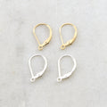17mmx10mm Sterling Silver or 14K Gold Filled Simple Minimal Leverback (2pc)