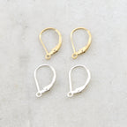 17mmx10mm Sterling Silver or 14K Gold Filled Simple Minimal Leverback (2pc)