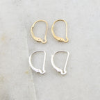 15mmx10mm Sterling Silver or 14K Gold Filled Interchangeable Leverback (2pc)