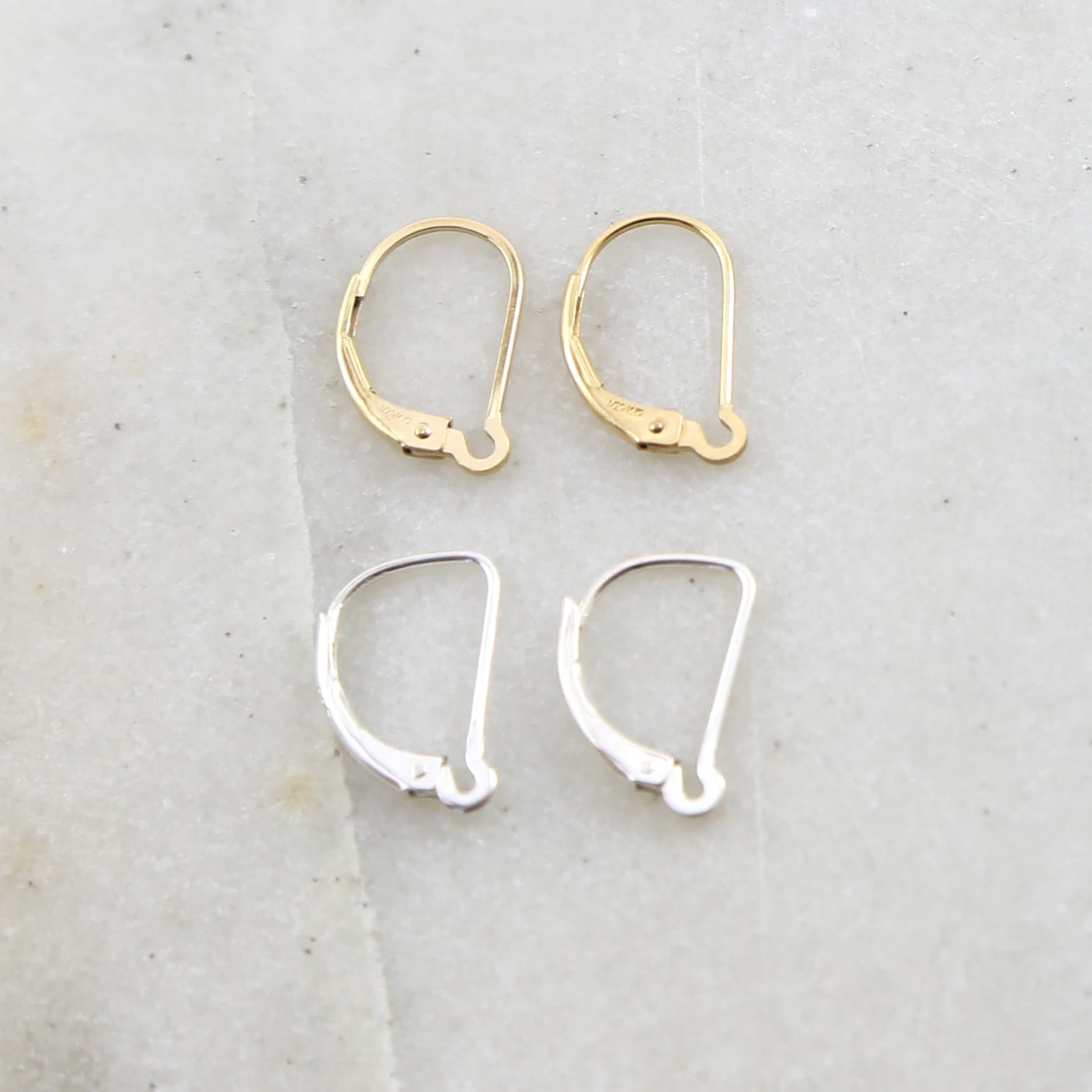 15mmx10mm Sterling Silver or 14K Gold Filled Interchangeable Leverback (2pc)