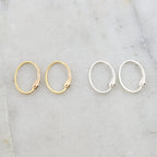 17mmx12mm Sterling Silver or 14K Gold Filled Endless Oval Leverback (2pc)