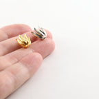 10mmx9mm Sterling Silver or Vermeil Realistic Tulip Flower Bead Cap Bead