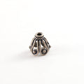 11mmx8mm Sterling Silver Curly Cone Tulip Flower Bell Bead Cap