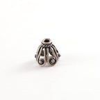 11mmx8mm Sterling Silver Curly Cone Tulip Flower Bell Bead Cap