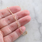 14K Gold Filled 7mm x 3mm Delicate Large Oval and Circle – Sold by the Foot
