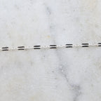 Sterling Silver Double Bar Link Flat Delicate Choker Chain – Sold by the Foot