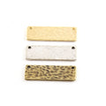 Pewter Metal Hammered 28mm x 9mm Stamping Blank Double Top