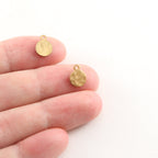 Raw Brass Tiny 9mm x 7mm Metal Hammered Stamping Blank Circle (10pc)
