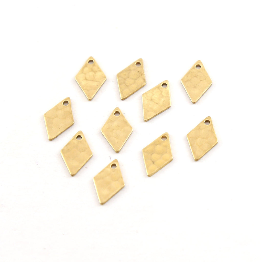 Brass Tiny 12mm x 7mm Metal Dimpled Texture Stamping Blank (10pc)