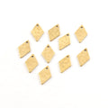 Brass Tiny 12mm x 7mm Metal Dimpled Texture Stamping Blank (10pc)