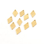 Brass Tiny 12mm x 7mm Metal Dimpled Texture Stamping Blank (10pc)