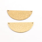 32mmx13mm Raw Brass Large Lightweight Metal Stamping Blank Half Circle (2pc)