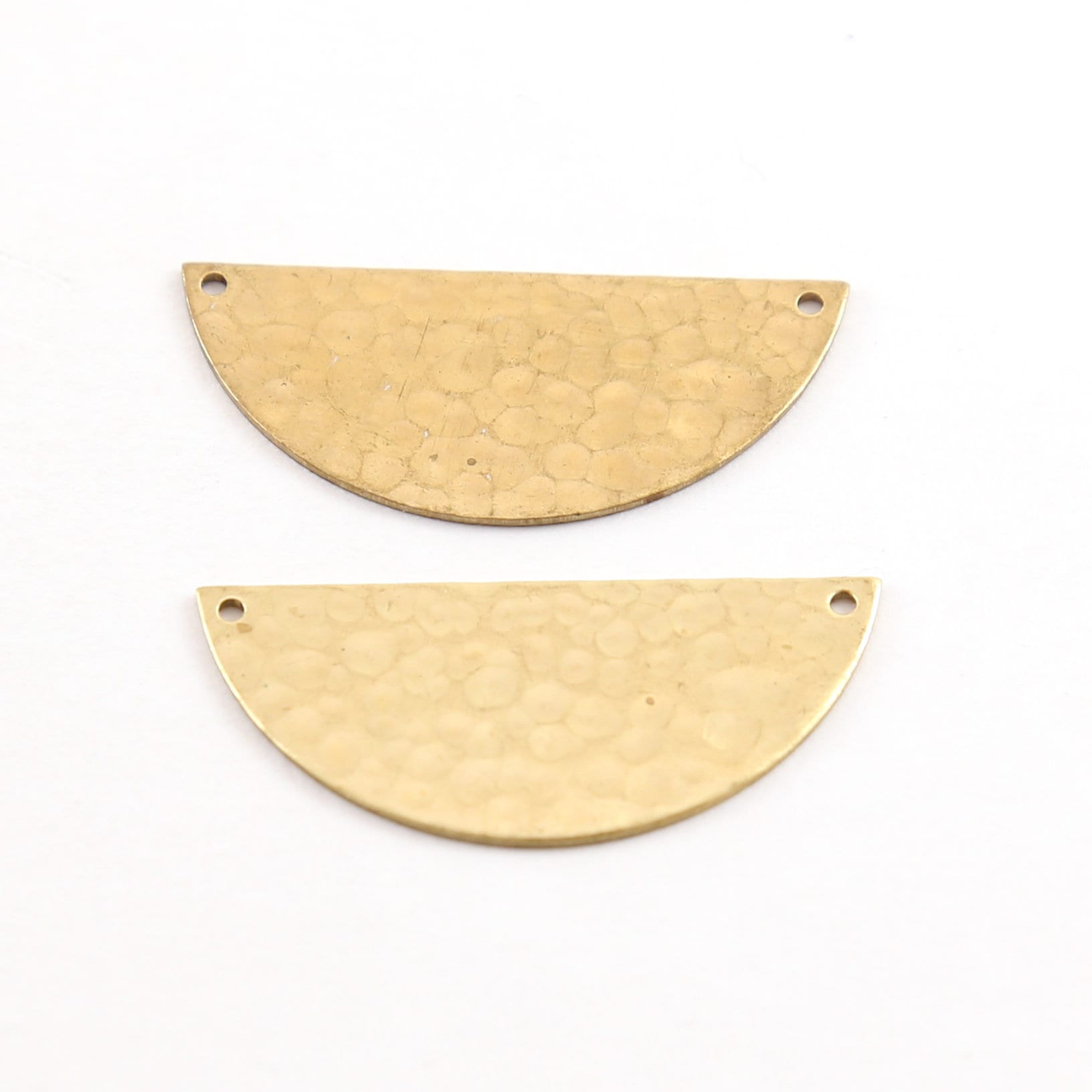 32mmx13mm Raw Brass Large Lightweight Metal Stamping Blank Half Circle (2pc)