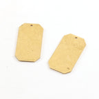 25mmx14mm Brass Hammered Textured Thin Dog Tag Metal Stamping Blank (2pc)