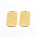 25mmx14mm Brass Hammered Textured Thin Dog Tag Metal Stamping Blank (2pc)