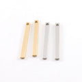 32mmx3mm Pewter Metal Thick Long Bar Pendant Stamping Blank Single Hole (2pc)