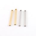 Pewter Metal Thick Long Bar Pendant Stamping Blank Single Hole (2pc)