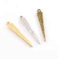Pewter Metal Thick Spike Triangle Dagger Pendant 40mm x 6mm