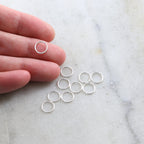 Sterling Silver 8mm 19 Gauge Open Jump Rings Charm Links Findings (10pc) – Silver